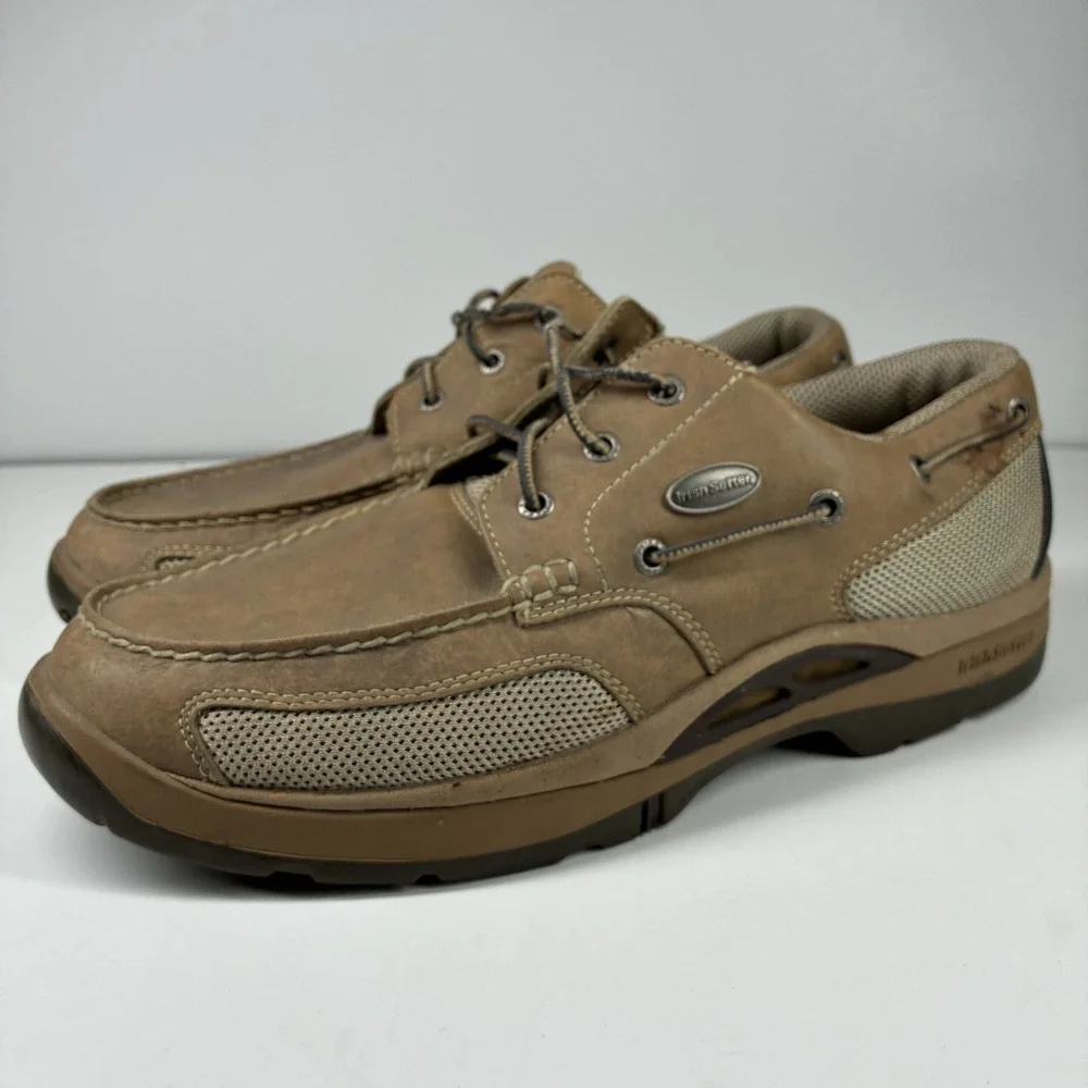 Irish Setter Lakeside 3812 Men's 11.5 Extra Wide Tan Leather Boat Shoes Red Wing